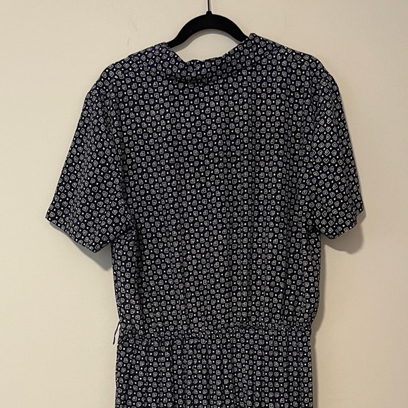 Vintage Leslie Fay geometric pattern midi dress - size 18 - Picture 3 of 7